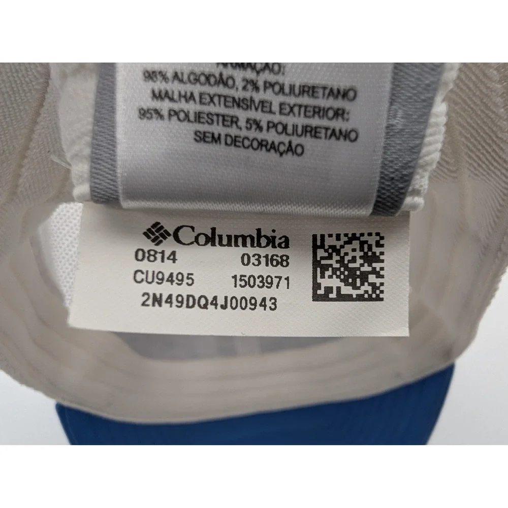 Columbia PFG Mesh Ball Cap Blue White Fishing Hat L/XL CU5367